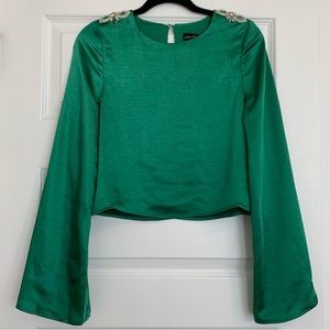 NWT Trendy Trunk Emerald Shine Blouse